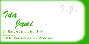ida jani business card